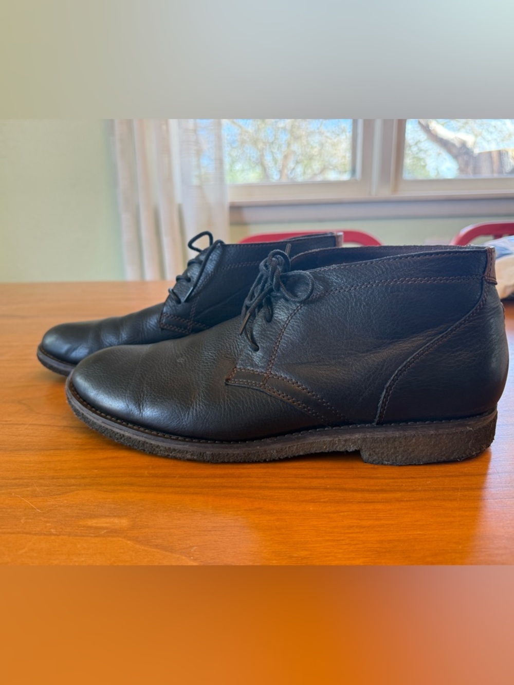 Johnston & Murphy Black Leather Chukka Boots